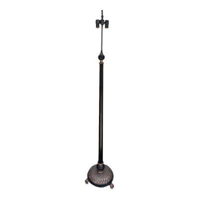 Charles Pollock Charles Pollock for William Switzer Giltwood Ebony Turtle Back Floor Lamp