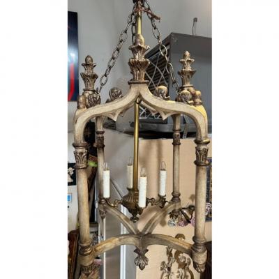 Charles Pollock Charles Pollock for William Switzer Gothic Lantern Pendant Chandelier