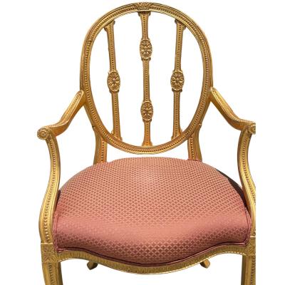 Charles Pollock Charles Pollock for William Switzer Hepplewhite Giltwood Chair 1 of 2