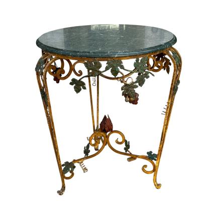 Charles Pollock Charles Pollock for William Switzer Iron Marble Italian Side Table