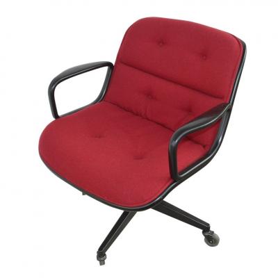 Charles Pollock One Red Executive Knoll Pollock Chair