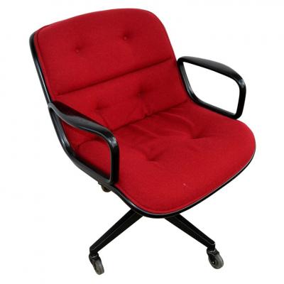 Charles Pollock One Red Executive Knoll Pollock Chair