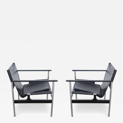 Charles Pollock Pair of Mid Century Modern 657 Lounge by Charles Pollock for Knoll