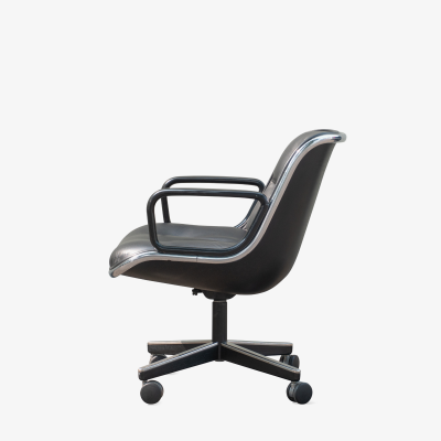 Charles Pollock Pollock Executive Chairs in Black Leather by Charles Pollock for Knoll