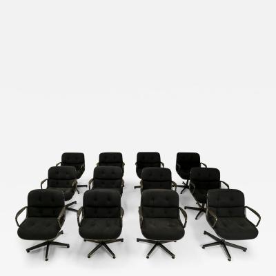 Charles Pollock Set of 12 Executive Pollock Chairs by Charles Pollock for Knoll USA 1963