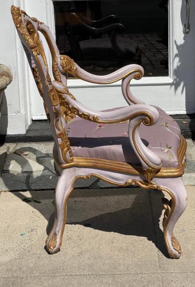 Charles Pollock Venetian Purple Palazzo Arm Chair by Charles Pollock for William Switzer