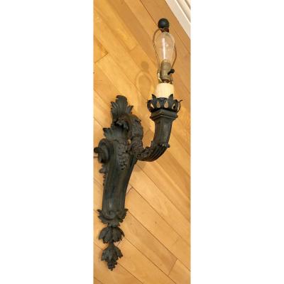 Charles Pollock Vintage Charles Pollock Italian Bronze Light Fixture Sconce