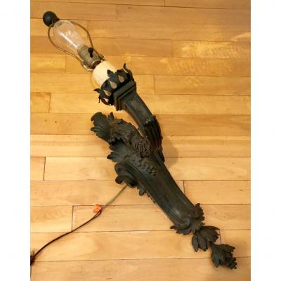 Charles Pollock Vintage Charles Pollock Italian Bronze Light Fixture Sconce