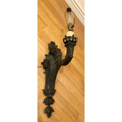 Charles Pollock Vintage Charles Pollock Italian Bronze Light Fixture Sconce