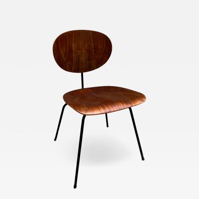 Charles Ray Eames 1950s Molded Bent Plywood Chair Metal Base After Eames