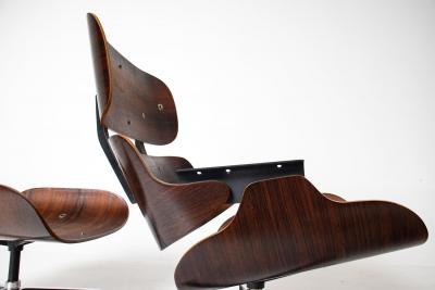 Charles Ray Eames 1st Generation Eames Lounge Chair and Ottoman with Bootglides Avalible