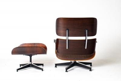 Charles Ray Eames 1st Generation Eames Lounge Chair and Ottoman with Bootglides Avalible