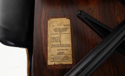 Charles Ray Eames 3rd Gen Eames Lounge Chair and Ottoman in Brazilian Rosewood Black Leather