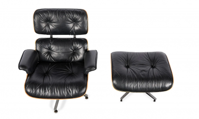 Charles Ray Eames 3rd Generation Eames Lounge Chair Ottoman in Brazilian Rosewood