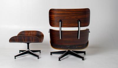 Charles Ray Eames 3rd Generation Eames Lounge Chair and Ottoman in Brazilian Rosewood