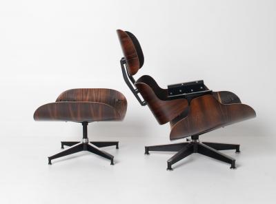 Charles Ray Eames 3rd Generation Eames Lounge Chair and Ottoman in Brazilian Rosewood