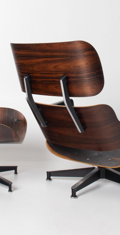 Charles Ray Eames 3rd Generation Eames Lounge Chair and Ottoman in Brazilian Rosewood