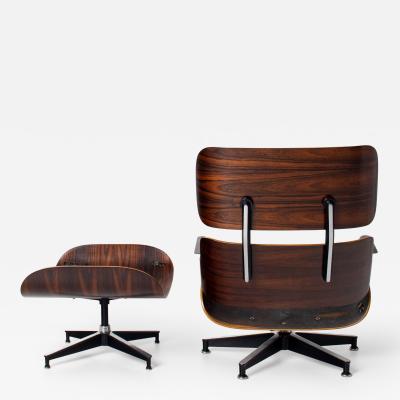 Charles Ray Eames 3rd Generation Eames Lounge Chair and Ottoman in Brazilian Rosewood