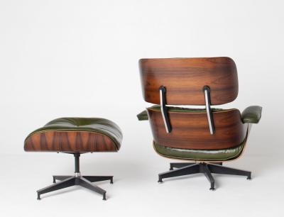 Charles Ray Eames 3rd Generation Eames Lounge Chair and Ottoman in Brazilian Rosewood