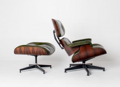Charles Ray Eames 3rd Generation Eames Lounge Chair and Ottoman in Brazilian Rosewood