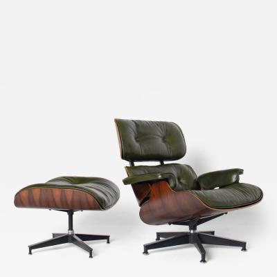 Charles Ray Eames 3rd Generation Eames Lounge Chair and Ottoman in Brazilian Rosewood