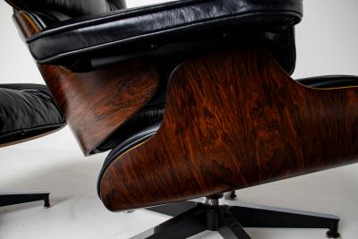 Charles Ray Eames 3rd Generation Eames Lounge Chair and Ottoman in Rosewood