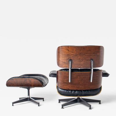 Charles Ray Eames 3rd Generation Eames Lounge Chair and Ottoman in Rosewood