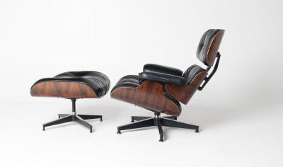 Charles Ray Eames 3rd Generation Eames Lounge Chair in Brazilian Rosewood and New Black Leather