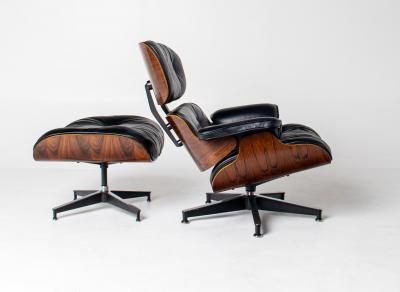 Charles Ray Eames 3rd Generation Eames Lounge Chair in Brazilian Rosewood and New Black Leather