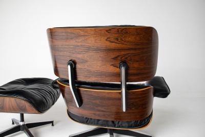 Charles Ray Eames 3rd Generation Eames Lounge Chair in Brazilian Rosewood and New Black Leather