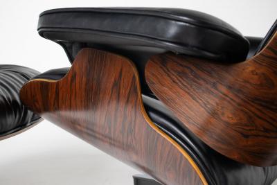 Charles Ray Eames 3rd Generation Eames Lounge Chair in Brazilian Rosewood and New Black Leather