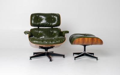 Charles Ray Eames 3rd Generation Eames Lounge Chair in Brazilian Rosewood and New Moss Leather