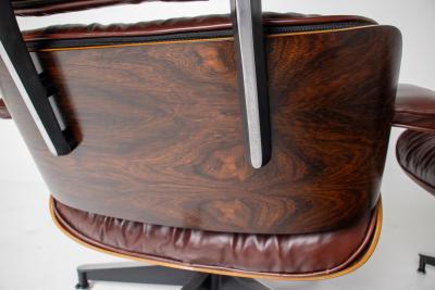 Charles Ray Eames 3rd Generation Eames Lounge Chair in Brazilian Rosewood and Oxblood Leather