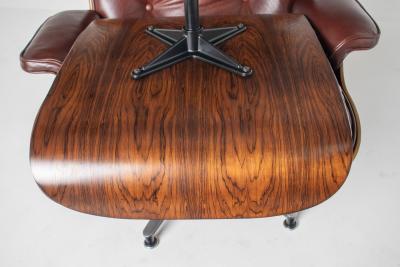 Charles Ray Eames 3rd Generation Eames Lounge Chair in Brazilian Rosewood and Oxblood Leather