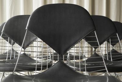 Charles Ray Eames Charles and Ray Eames Set of 6 Bikini Wire Frame Chairs Vitra 1980s