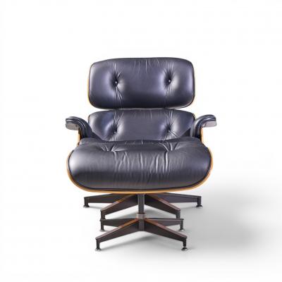 Charles Ray Eames Charles and Ray Eames for Herman Miller Eames Walnut Lounge Chair with Ottoman