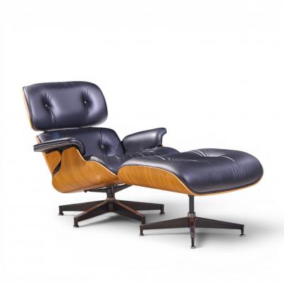 Charles Ray Eames Charles and Ray Eames for Herman Miller Eames Walnut Lounge Chair with Ottoman