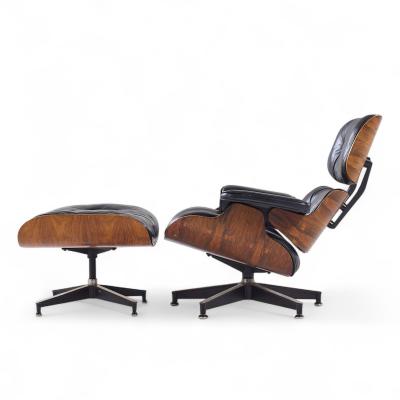 Charles Ray Eames Charles and Ray Eames for Herman Miller Rosewood Lounge Chair with Ottoman