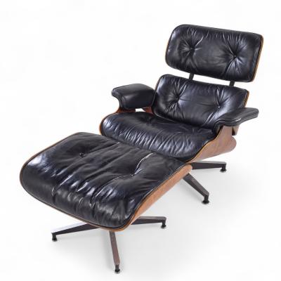 Charles Ray Eames Charles and Ray Eames for Herman Miller Rosewood Lounge Chair with Ottoman