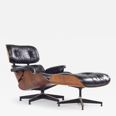 Charles Ray Eames Charles and Ray Eames for Herman Miller Rosewood Lounge Chair with Ottoman