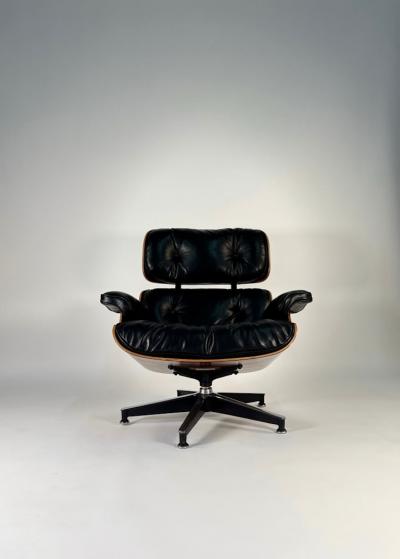 Charles Ray Eames Dramatic Striped Eames Lounge Chair Ottoman 670 671 3rd Generation