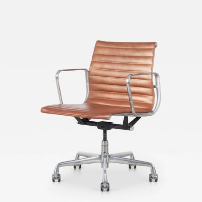 Charles Ray Eames Eames Aluminum Group Management Chair in Copper Edelman Leather by Herman Miller