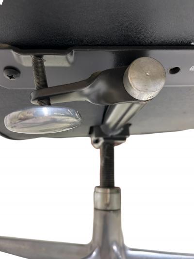 Charles Ray Eames Eames Black Leather Time Life Chair by Herman Miller 1980s USA