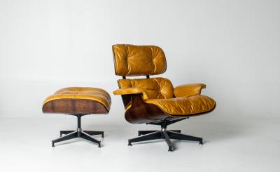 Charles Ray Eames Eames Lounge Chair Ottoman 3rd Generation in Brazilian Rosewood