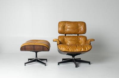 Charles Ray Eames Eames Lounge Chair Ottoman 3rd Generation in Brazilian Rosewood