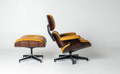 Charles Ray Eames Eames Lounge Chair Ottoman 3rd Generation in Brazilian Rosewood