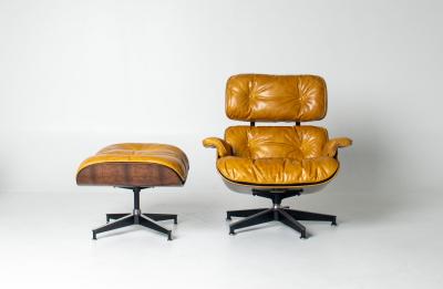 Charles Ray Eames Eames Lounge Chair Ottoman 3rd Generation in Brazilian Rosewood
