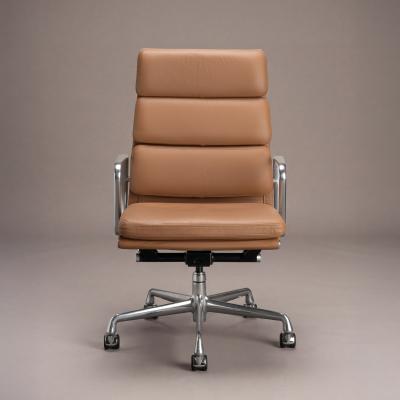 Charles Ray Eames Eames Soft Pad Executive Chairs in Butterscotch Leather by Herman Miller