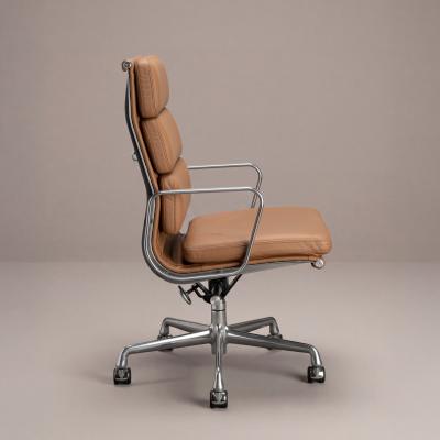 Charles Ray Eames Eames Soft Pad Executive Chairs in Butterscotch Leather by Herman Miller