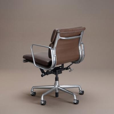 Charles Ray Eames Eames Soft Pad Management Chair by Herman Miller in Chocolate Brown Leather